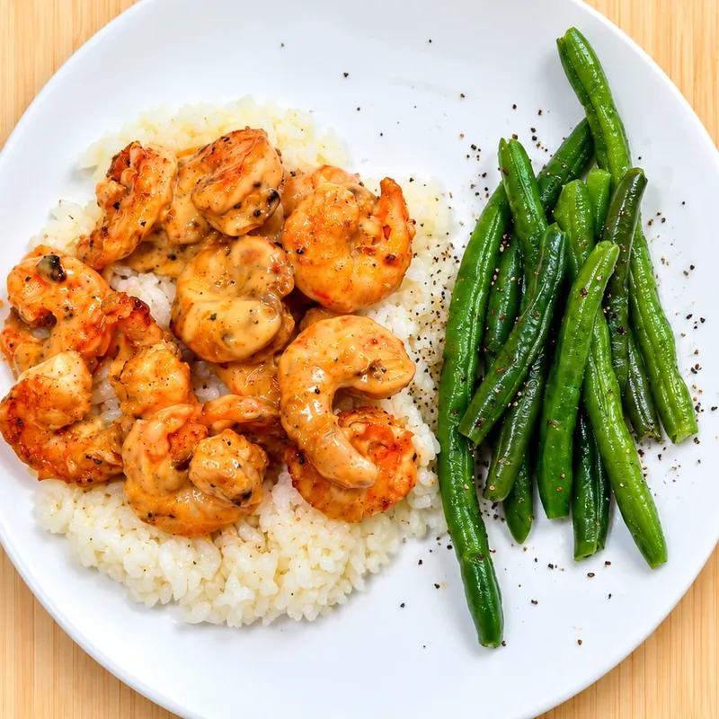 Bang-Bang Shrimp, cooked and plated